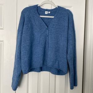 GAP FOREVER COZY V-NECK CARDIGAN in SOFT CORNFLOWER BLUE SZ XL NWOT